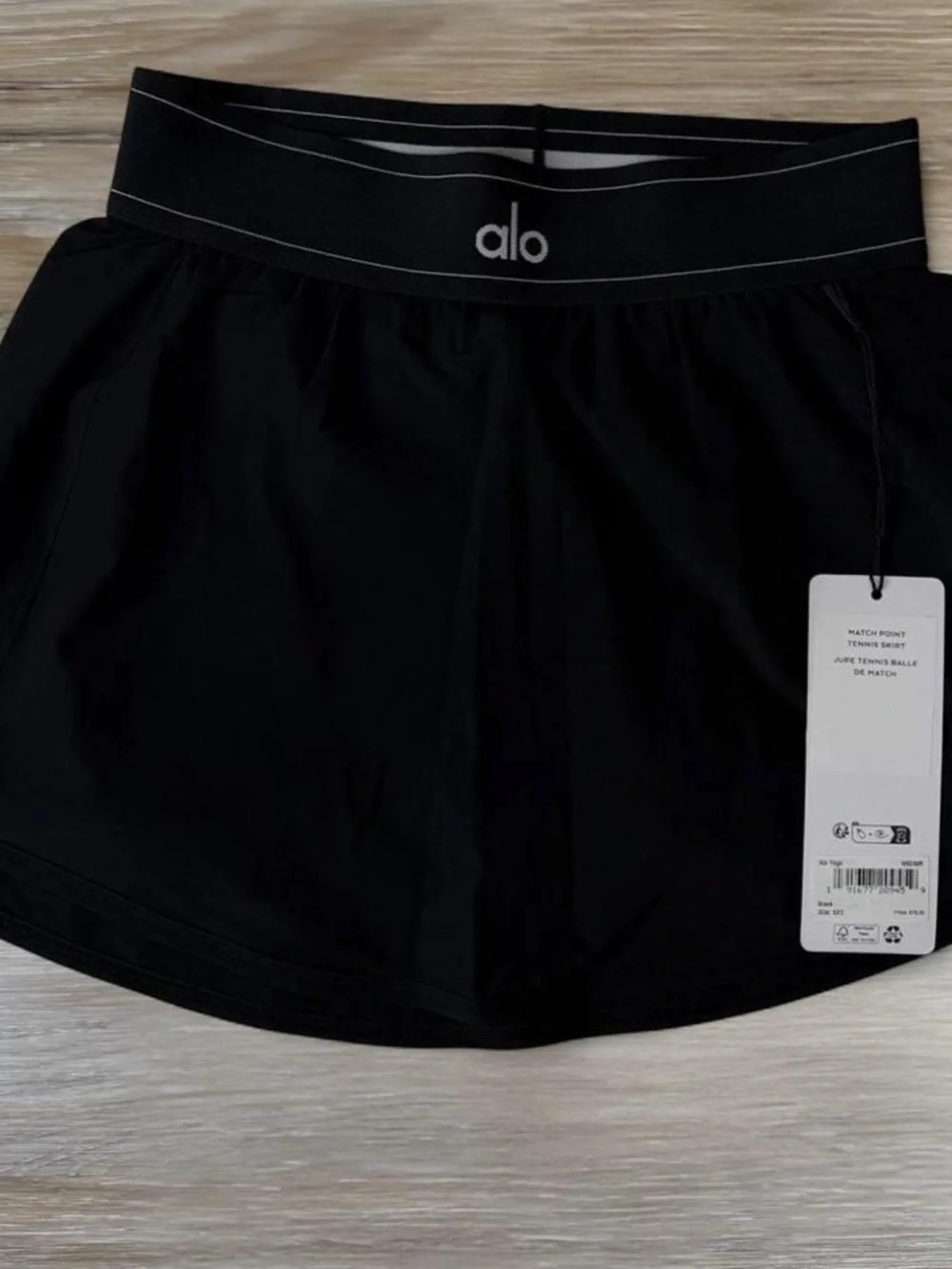 Alo Yoga Match Point Tennis Skirt - Black NWT